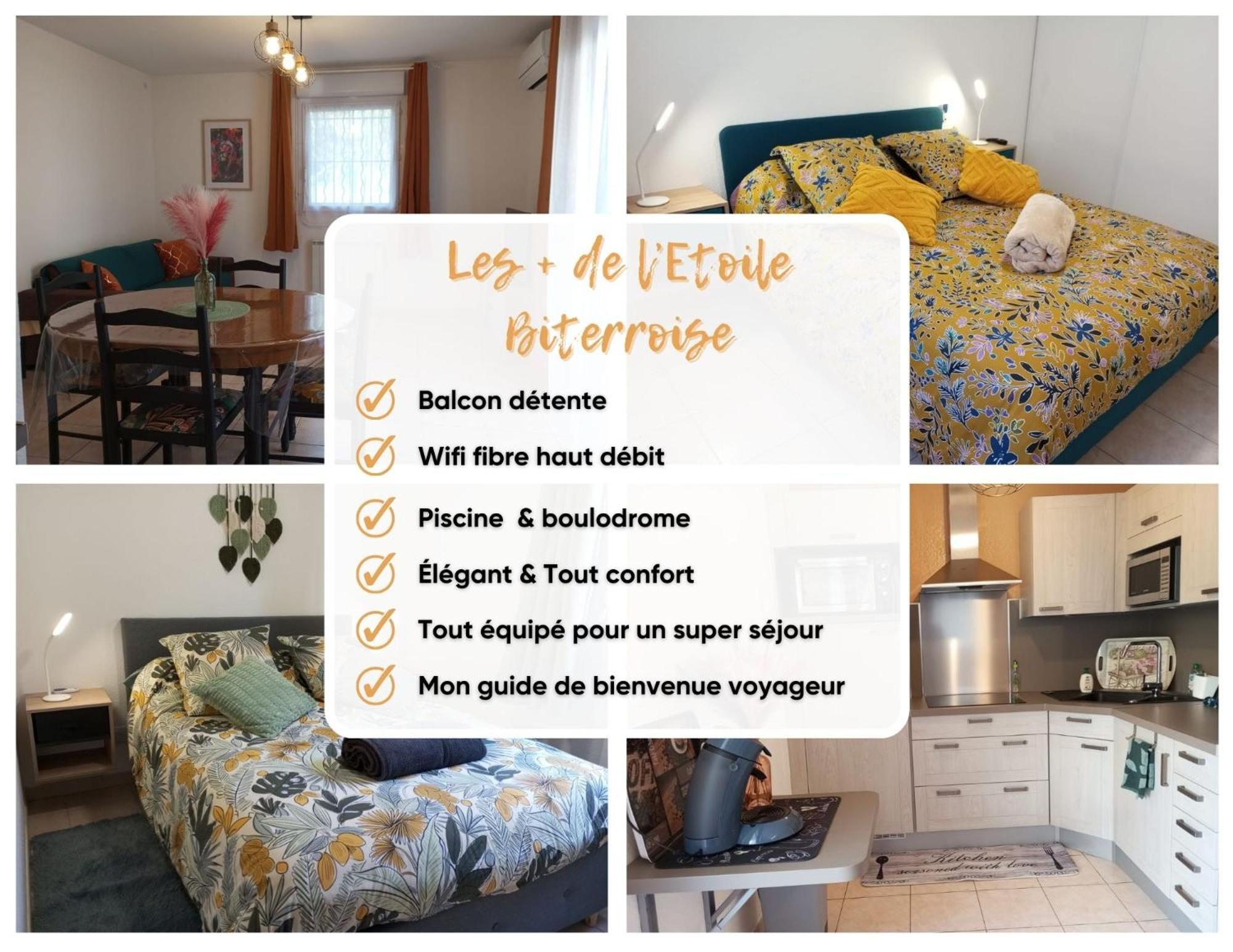 L'etoile Biterroise - 2 A 6 Personnes - Rez De Chaussee Avec Balcon - Piscine Exterieur * Beziers
