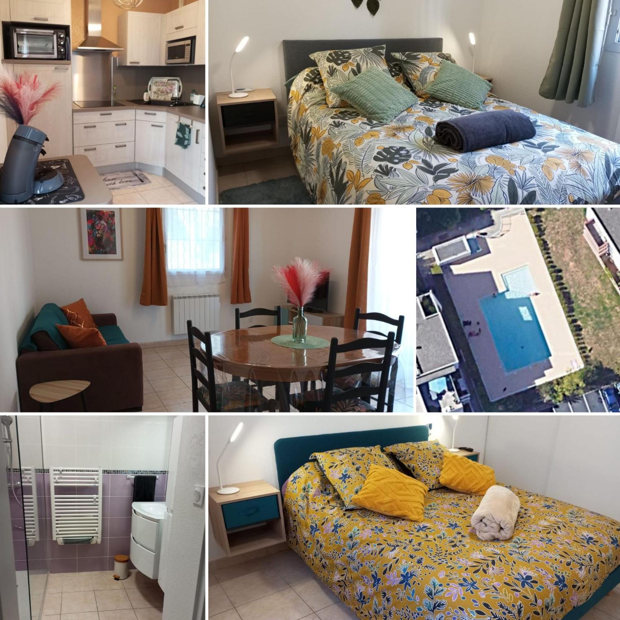 Apartment L'etoile Biterroise - 2 A 6 Personnes - Rez De Chaussee Avec Balcon - Piscine Exterieur